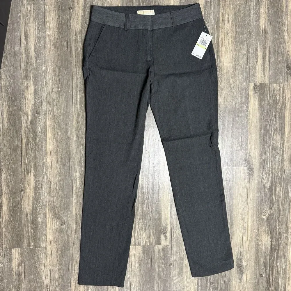 Michael Kors Basics Dress Pants Womens 4 Gray Slim Work Career Office NWT - Picture 1 of 8